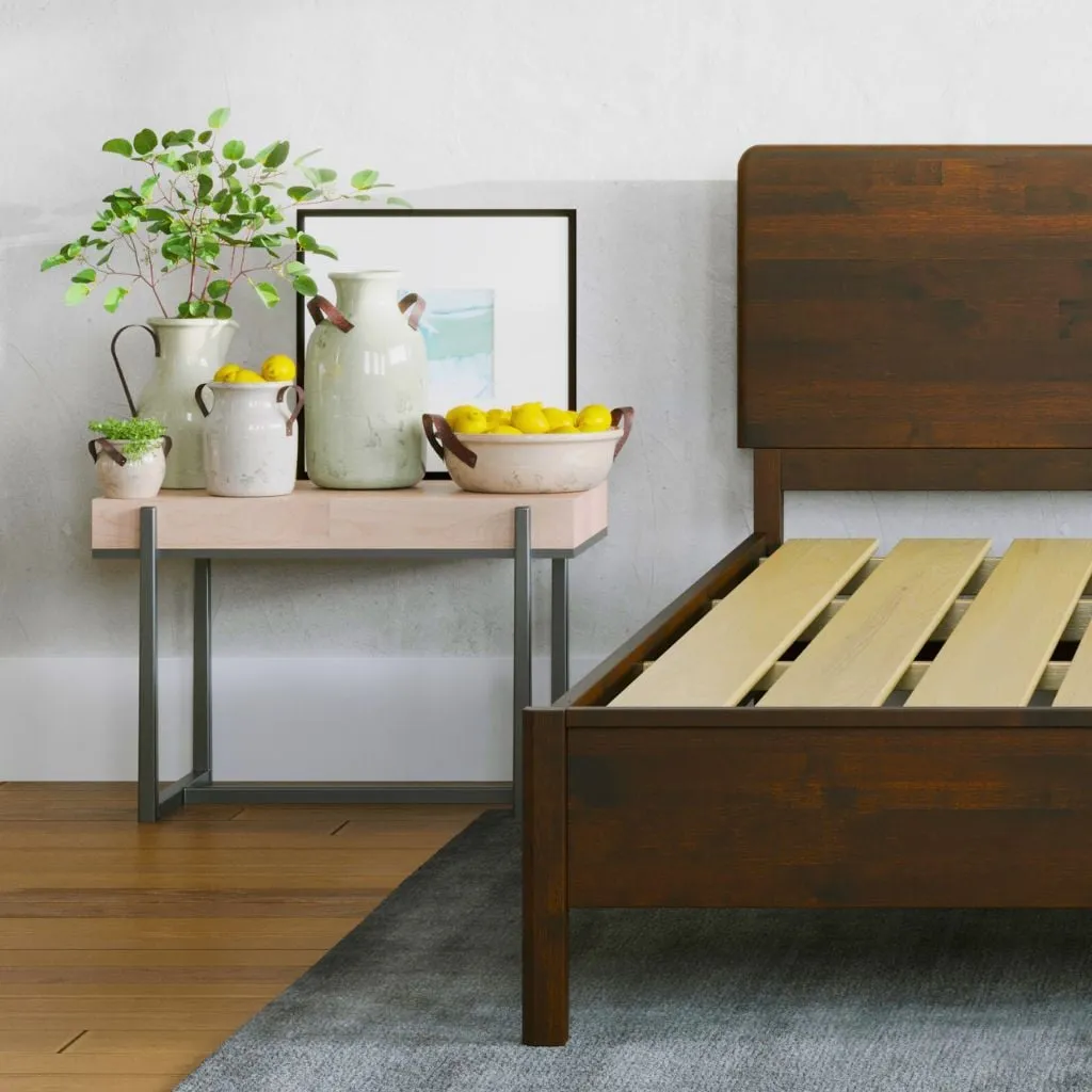 Single Solid Wood Bed Frame – Heava in solid Hevea Maple